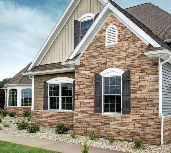 Outdoor Artificial Slate Cladding Cultural Decorative Stones Veneer Faux Stone Wall Panels