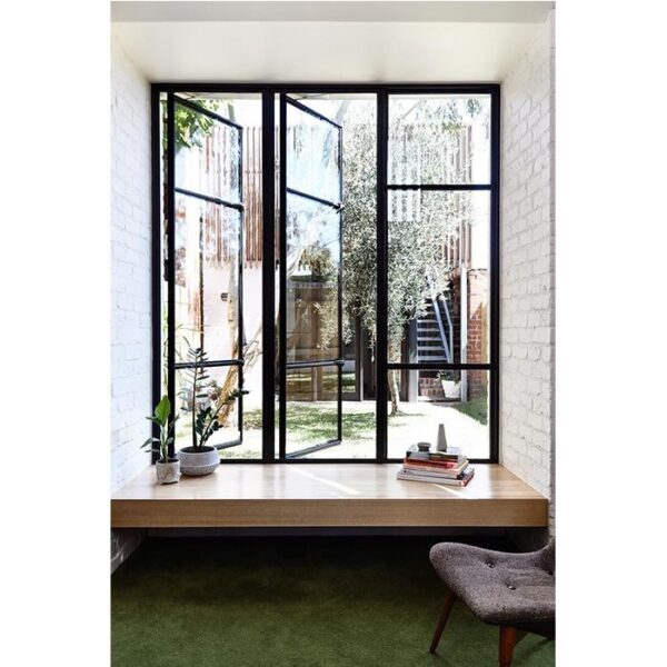 Steel aluminium cheap french casement storm windows open inside casement window push and pull swing windows - Image 2