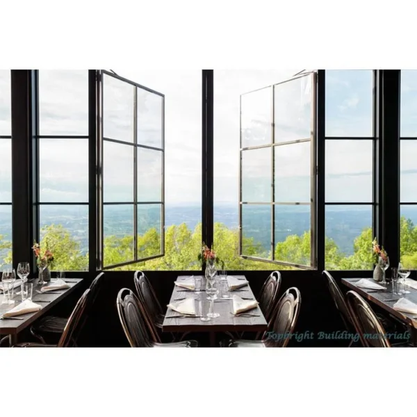 Steel aluminium cheap french casement storm windows open inside casement window push and pull swing windows - Image 4