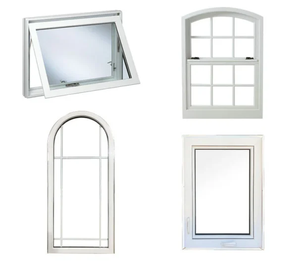 Plastic Windows Doors PVC Windows With Mosquito Net UPVC Swing Windows