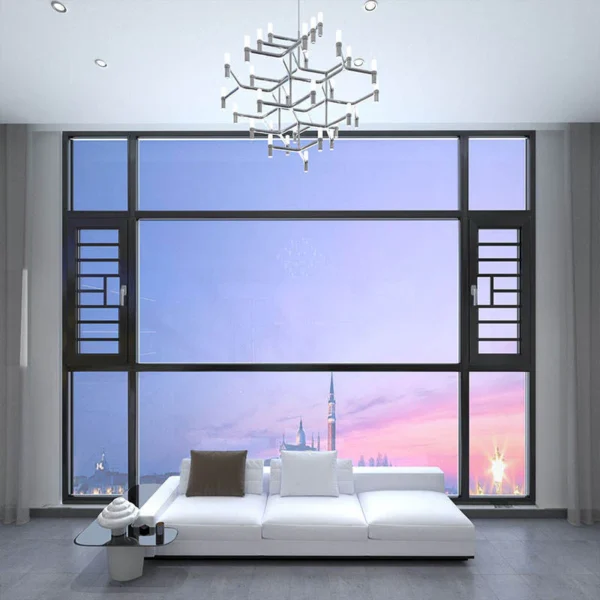 Modern Design French Casement Windows Tempered Glass Casement Aluminum Windows - Image 4