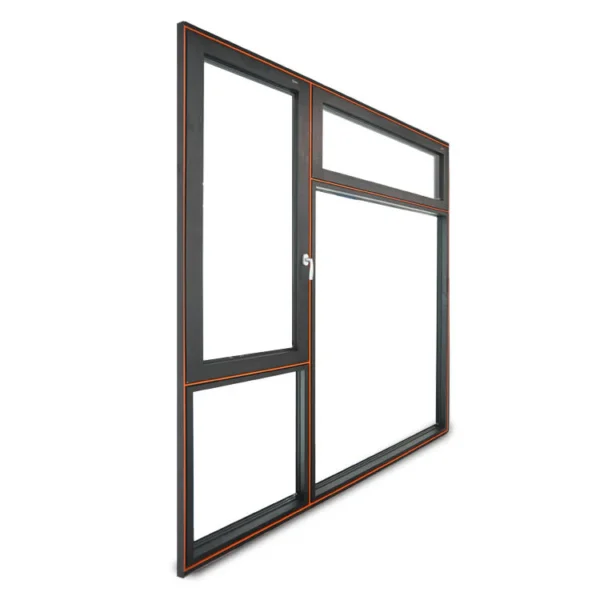 Double glazed window hurricane impact open out aluminum frame windows aluminum casement window - Image 3