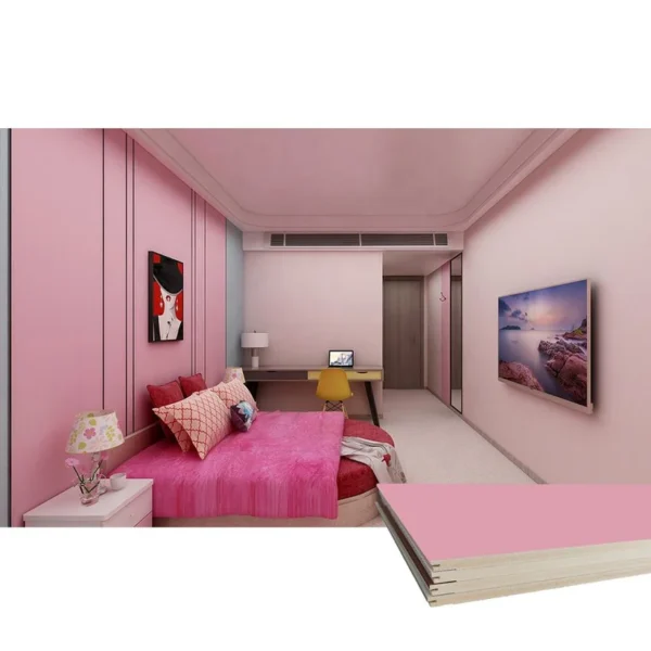 Indoor stadium pvc wall board plastic panels bedroom 600*9mm pink plastic wpc spc pvc wallpanel - Image 3
