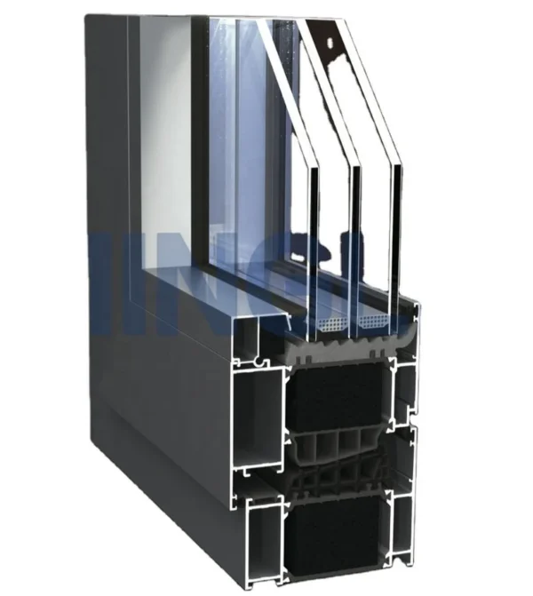 European style high quality energy efficient thermal break aluminum triple glaze passive house windows - Image 5