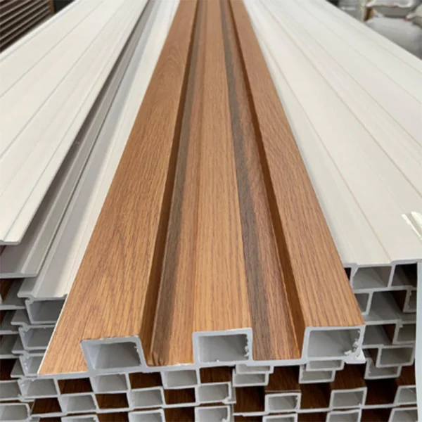 Factory Indoor Decor Wood Plastic Composite PVC Coating Cladding Fluted Wall Board WPC Interior Wall Panel - Image 2