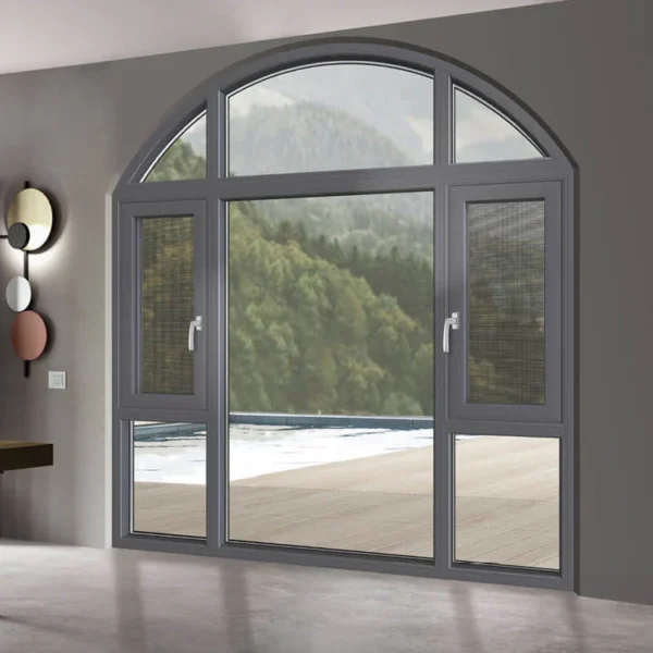 Double glazed window hurricane impact open out aluminum frame windows aluminum casement window - Image 2