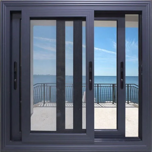 Simple design aluminium windows with mosquito net sliding window