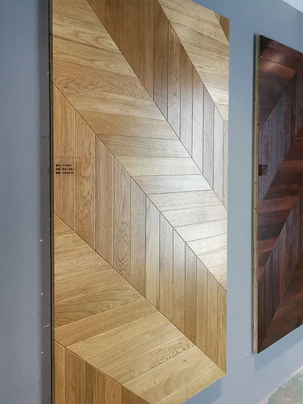 Engineered Chevron Oak Wood Flooring Hungarian Point Design Parquet Flooring - Image 2