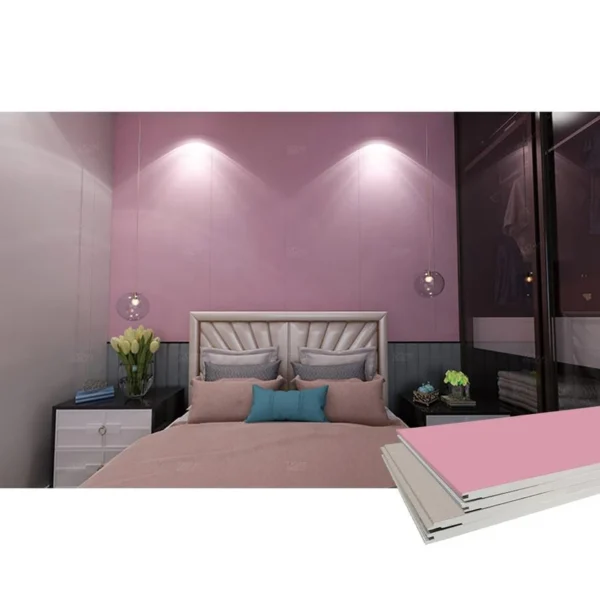 Indoor stadium pvc wall board plastic panels bedroom 600*9mm pink plastic wpc spc pvc wallpanel - Image 7