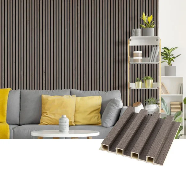 Factory Indoor Decor Wood Plastic Composite PVC Coating Cladding Fluted Wall Board WPC Interior Wall Panel - Image 4