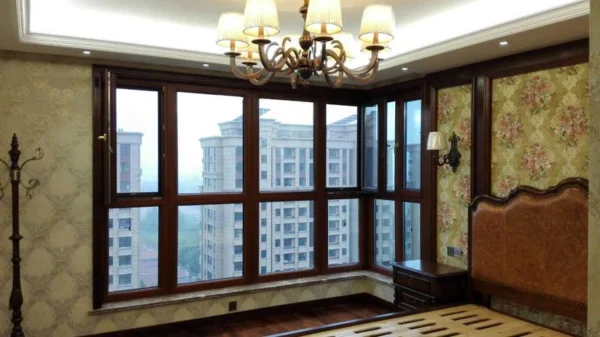Customized open style latest aluminum clad wood passive windows for home - Image 2