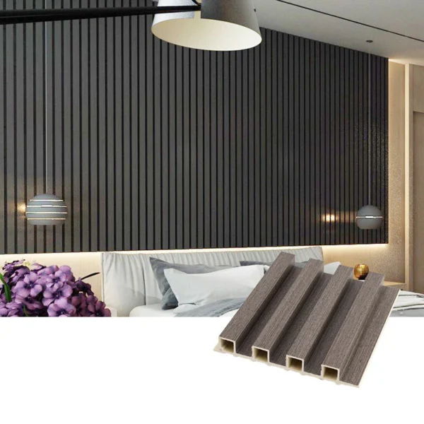 Factory Indoor Decor Wood Plastic Composite PVC Coating Cladding Fluted Wall Board WPC Interior Wall Panel - Image 3