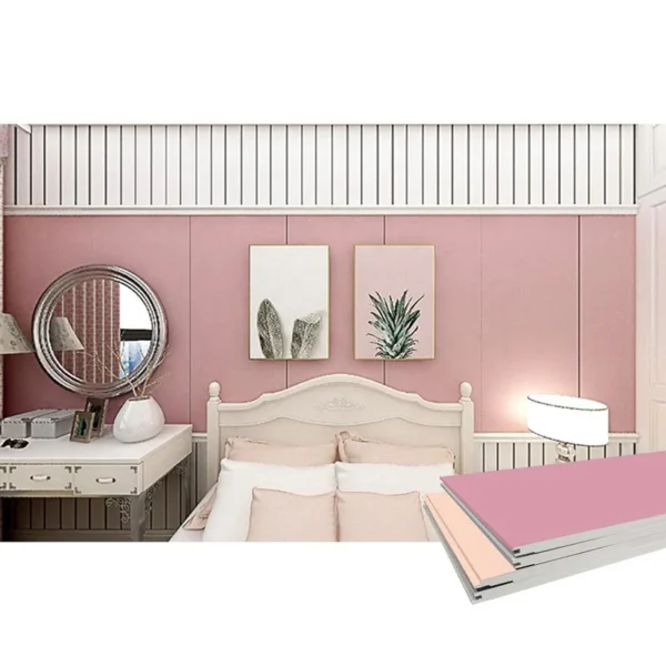 Indoor stadium pvc wall board plastic panels bedroom 600*9mm pink plastic wpc spc pvc wallpanel - Image 6