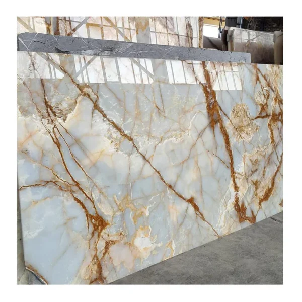 Premium Translucent White Onyx Stone Wall Thin Panels Book Matched For Interior Backlit Design Wall Panels Home Decor Tiles - Image 6