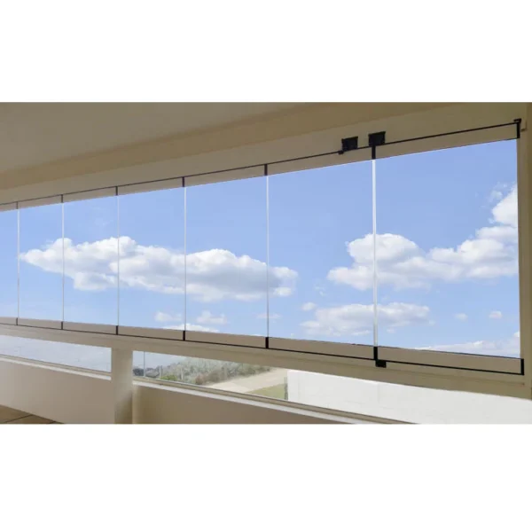 Curtain sliding folding window terrace glazing soundproof aluminum windows and sliding balcony large glass window - Image 3