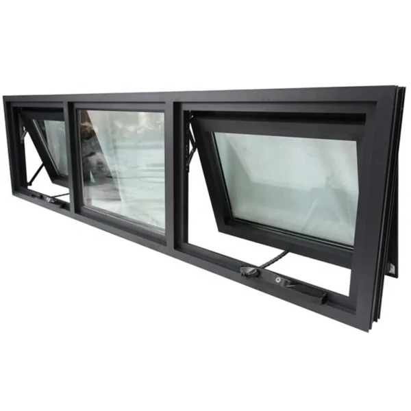 Aluminium Impact Awning Window and Door Double Glazing Tempered Glass Aluminum awning windows - Image 2