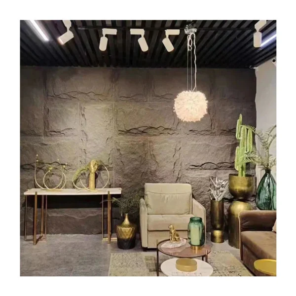 PU polyurethane exterior lightweight faux imitation stone wall foam panels stone siding - Image 3