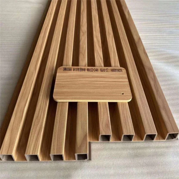 Factory Indoor Decor Wood Plastic Composite PVC Coating Cladding Fluted Wall Board WPC Interior Wall Panel - Image 6
