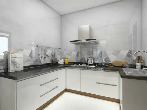 Bathroom porcelain Glazed Polished Floor Tiles and Marbles 80x80 grey waterproof ceramics tiles - Image 4