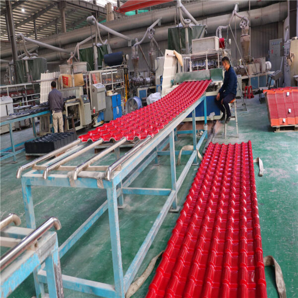PVC roofing tiles pvc corrugated roof tile spanish corrugated plastic roofing sheet - Image 3