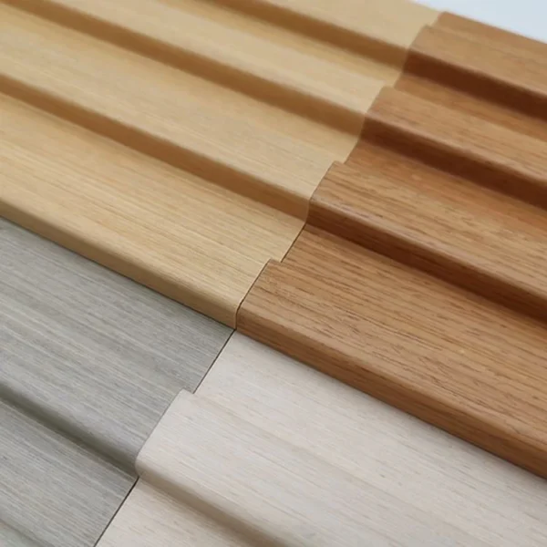 Finish painted ture Engineered Wood Veneer Wall Panels not PVC Decor Interior 3D Wood Slats - Image 4