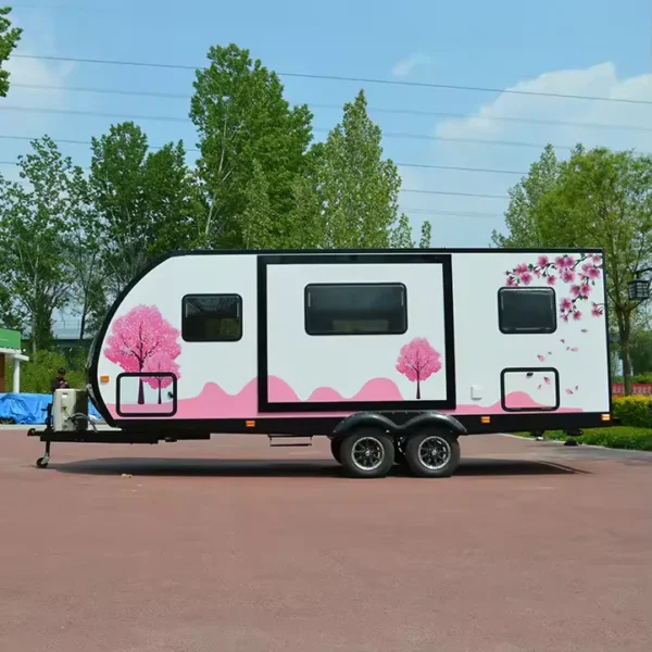 New thermal prefabricated luxury event trailer wheel living room portable building caravan - Image 3
