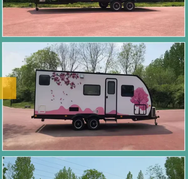 New thermal prefabricated luxury event trailer wheel living room portable building caravan - Image 6