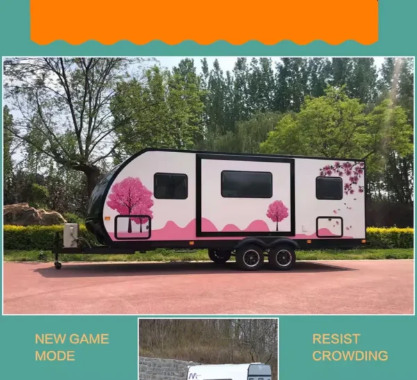 New thermal prefabricated luxury event trailer wheel living room portable building caravan - Image 5